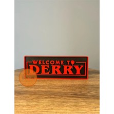Turuncuhane Welcome To Derry Logo Masaüstü Dekor Figür Hediye Pennywise 17 cm