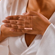 Takı Ustası Kişiye Özel Isimli 925 Ayar Gümüş Plaka Kolye – Gümüş, Sarı Altın ve Rose Renk Seçenekli