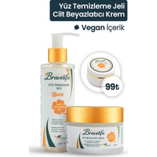 Bravelife Yüz Temizleme Jeli ve Cilt Beyazlatıcı Krem 2’li Cilt Bakım Seti