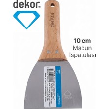 Dekor Macun Ispatulası 10 cm - Ağaç Sap - Çelik