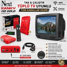 Next Kanky Hd Gold Full Hd Uydu Alıcısı – Tüplü Tv Uyumlu Av Scart Kablolu, Tkgs Otomatik Güncelleme, Wifi Internet Destekli, Kanallar Hazır Tak Çalış