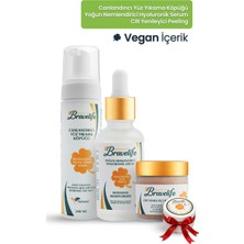 Bravelife Yüz Yıkama Köpüğü Hyalüronik Asit Serum Peeling ve Dudak Balm 4’lü Set