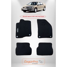 Rizline Renault Laguna 2 2001-2007 Klipsli Halı Paspas Siyah