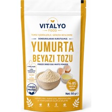 Vitalyo Dondurularak Kurutulmuş Freeze Dried Yumurta Beyazi Tozu (50G)