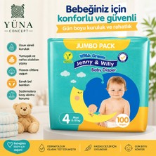 Bebek Bezi 4 Numara Maxi 8-18 kg 100 Adet Sızdırmaz Yumuşak ve Esnek