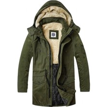 Alaska The Last Frontier Regular Fit Çıkarılabilir Kapüşonlu su geçirmez oxford kumaş Uzun Parka Kaban