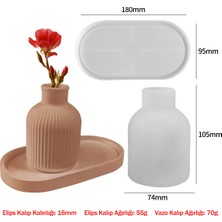 Silabor Alçı & Taş Tozu, Hobi Döküm Çalışmaları Için Esnek Silikon Kalıp Seti 2 Parça Dekoratif Set