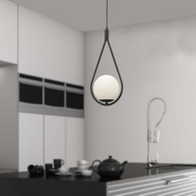 Apliqa Mirza Tekli Siyah Sarkıt Modern Tasarım Beyaz Camlı Mutfak Salon İçin 20x80 cm