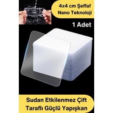 Svein #çifttaraflıbant 4x4 cm Şeffaf Nano Bant Çift Taraflı Güçlü Yapışkan Su Geçirmez Çivi Gerektirmeyen Sabitleyici Duvar Aksesuar Askı Dekorasyon Montaj Aparatı Kare Kesilebilir Çok Amaçlı Sökülebilir