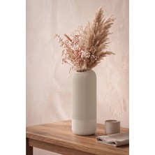 Lumense Sage Modern Dekoratif Vazo & Çiçeklik Şık Salon Objesi - Meşe