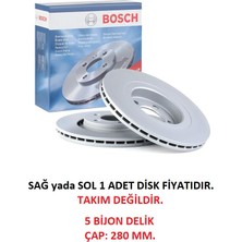 Ön Fren Disk Golf 4 Bora Beetle 98-10 Octavia 1 Toledo 2 Leon 1 Audi A3 8l1 96-03 0986478852 Bosch 1 Adet Disk