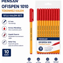 Pensan Ofispen 10 Adet Kırmızı Tükenmez Kalem