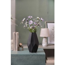 Lumense Fudo Modern Dekoratif Vazo & Çiçeklik Şık Salon Objesi - Siyah