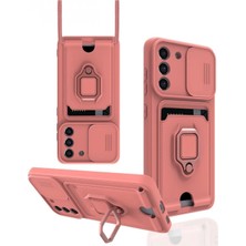 Marsilyan™- Samsung Galaxy S21 Fe Kılıf Zuma Kartvizitli Yüzüklü Silikon - Pembe