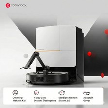 Roborock 22.000 Pa Ultra Emiş Gücü Çöp Boşaltma Istasyonlu Mekanik Kollu Yapay Zeka Destekli Robot Süpürge ve Mop Saros Z70, Siklon Filtre ve Epa/hepa Filtre  Üst Seviye Zeka + Tiftik Toplama Cihazı