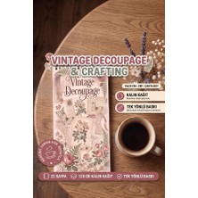 Pink Swan Craft Vintage Decoupage Cep Boy Boyama Kitabı 10X20 cm