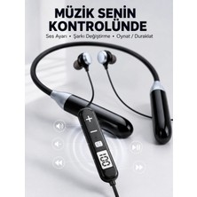 Epilons Kablosuz Bluetooth Boyun Kulaklığı Mikrofonlu Müzik Dinleme Çağrı Cevaplama Ses Kontrollü Kulak Içi Kulaklık