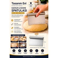 Paslanmaz Lüks Çelik Hamur Kesme Aparatı Çelik Kesici Kazıyıcı Pasta ve Kek Şekillendiren Spatula