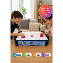 Toyfest Masaüstü Portatif Taşınabilir LED Işıklı Buz Hokeyi Oyun Seti 50X30 cm 4+ Yaş Eğlenceli Tasarım