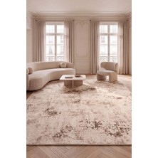 Livset Home Yumuşak Modern Krem Bej Halı Salon Mutfak Antre Yolluk Oturma Odası Çocuk Odası Halısı J102B