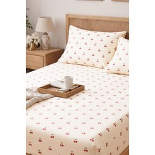 Medaillon Home Çizgili Çift Kişilik Çarşaf Takımı | Pamuklu | 160X200 cm Yatak Uyumlu Lastikli Çarşaf, 2 Adet 50X70 cm Yastık Kılıfı | Şık ve Zarif