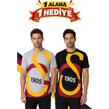 Galatasaray Orijinal Lisanslı Logolu T-Shirt, Hediyeli Siyah Logolu T-Shirt