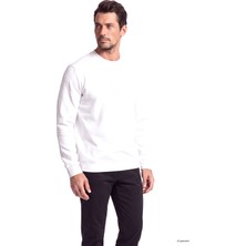 Paul & Shark Erkek Regular Fit Pamuklu Bisiklet Yaka Uzun Kollu Beyaz Sweatshirt 16311822-965