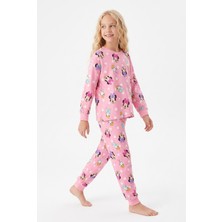 Fide Kids Mickey Mouse  Desenli  Kız  Çocuk  Pijama Takımı  Altüst TAKIM%100PAMUKLU