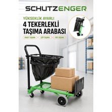 SCHUTZENGER 80 kg Taşıma Arabası Yük Paket Çöp Paket Taşıma Yükseklik Ayarlanır Çok Amaçlı P117B