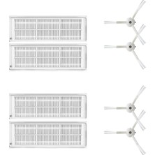 1001 Mop 2 Pro (Beyaz) MJST1SHW Uyumlu Yedek Hepa Filtre Yan Fırça-8 Parça