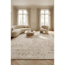 Livset Home Yumuşak Modern Krem Bej Halı Salon Mutfak Antre Yolluk Oturma Odası Çocuk Odası Halısı J367A