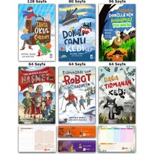 Timaş Çocuk Tahta Okul Çantam - Dokuz Canlı Kedi - Haşmet - Dağa Tırmanan Kedi Set 6 Kitap Mustafa Orakçı