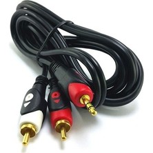Swat 2Rca 3,5Mm 1.5 Metre Stereo Kablo Gold