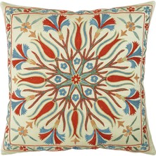 Soho Antiq Neriva Çiçekli El Yapımı Kırlent 50X50 cm