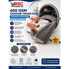 RSC Marketim Ayakkabı Yıkama Çantası Özel  Kumaş 600 Gsm Fermuarlı Büyük Boy Mikrofiber