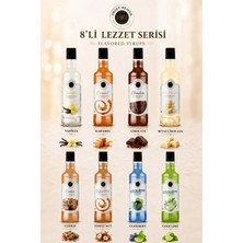Sweet Heaven 8'li 8x110 ml Kahve Şurubu 880 ml Vanilya, Karamel, Çikolata ve Cookie Aromalı