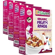 Organik Glutensiz Sebze ve Meyve Sulu Halka Tahıl Gevreği (4 Paketi)