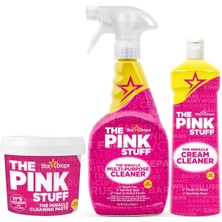 The Pink Stuff Miracle Temizleme Macunu, Çok Amaçlı Sprey ve Krem Temizleyici 3'lü Paket Paket (
