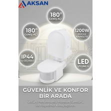 Cata CT-9240 180 Derece Hareket Sensörü IP44 Su Geçirmez Dış Mekan Gece Gündüz Zaman Ayarlı Sensör