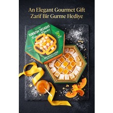 Tropical Flavors Papaya Aromalı Lokum 240 gr - Lüks Yeşil Altıgen Kutu, Kahve Yanı Ikramlık