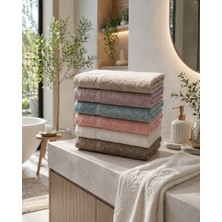 Bella Home Yoncagül 50X90 cm Kadife Kabartmalı Jakarlı El Havlusu | 6 Adet | %100 Pamuk | Yumuşak Dokulu | Yüksek Su Emici | Şık ve Modern Tasarım
