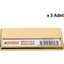 Bigpoint Metal Mıknatıslı Isimlik Gold x 3 Adet
