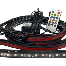 Hazar Led Pixel Araç Altı LED Aydınlatma 4'lü Şerit LED Set Atmosfer Ambiyans Lambası App Kontrollü IP68