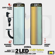 Zmo Technik Pdr Lamba Mıknatıslı Kısa Tip 45X12CM 2 LED 220V (Metal Kasa)