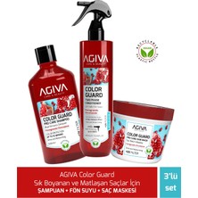 Agiva Care & Beauty Color Guard Sık Boyanan ve Matlaşan Saçlar Için Şampuan + Fön Suyu + Saç Maskesi - 3'lü Saç Bakım Seti