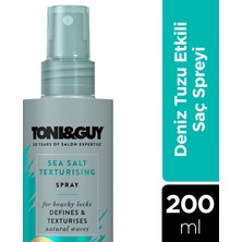 Toni&Guy Deniz Tuzu Etkili Saç Şekillendirici Sprey 200 ml - Tüm Saç Tipleri için Doğal Dalga Oluşturucu