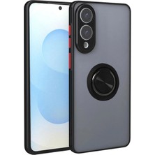 Marsilyan™- Samsung Galaxy S25 Edge Kılıf Montreal Yüzüklü Silikon Kapak - Siyah