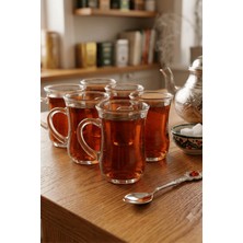Elegancev Saplı Çay Bardağı - Saplı Cam Bardak- 6 Adet - 145 cc - GL4U