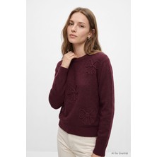 Rays Kurdele Nakış Kazak 70056-1 Bordo
