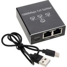 Alfais 6097 RJ45 Ethernet Internet Switch Splitter Gigabit 1000MBPS 3 Port Çevirici Çoklayıcı Router